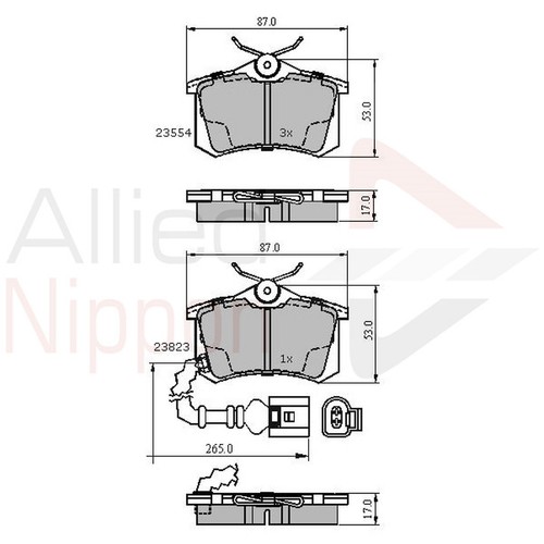 Brake pads set for - for, ibiza