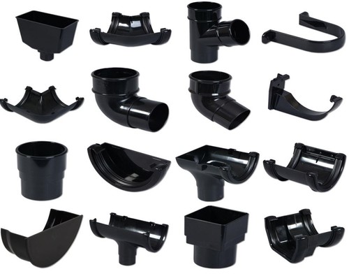 Free flow black round - flow, gutter