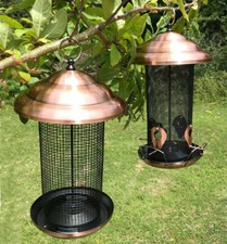 Hanging Bird Seed Nut Feeders Jumbo Extra Large Copper Style Metal Heavy Duty