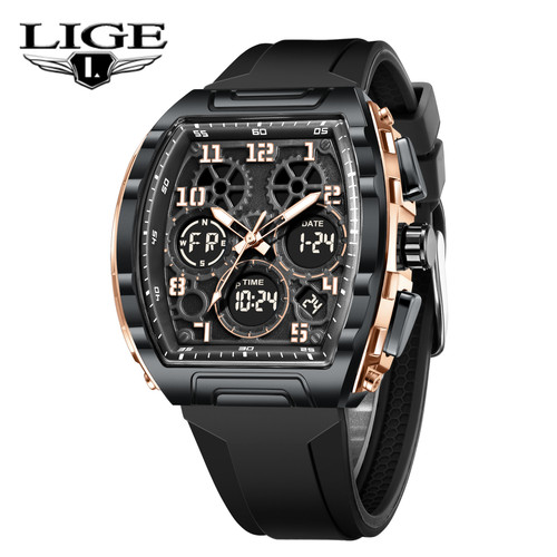Luxury men watch quartz date - men,