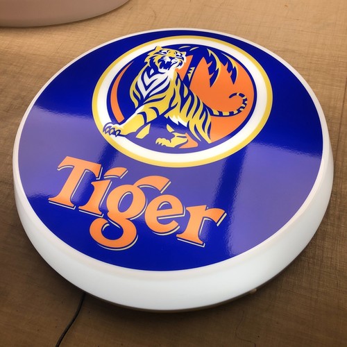 Tiger illuminated wall sign - tiger,