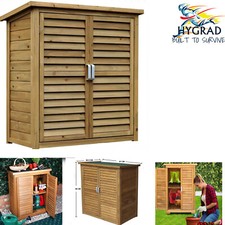 HYGRAD Outdoor Storage Cabinet Door Waterproof Shed Wooden Dry Cupboard Tool Box