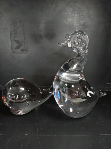 Wedgwood crystal whale and - crystal,