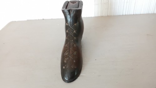 Antique treen wooden - wooden, shoe