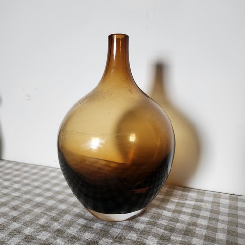 Vintage ikea amber - 8", glass