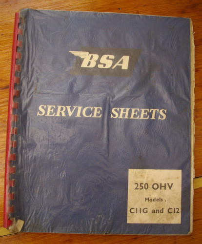 Bsa service sheets for - bsa,