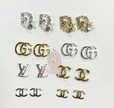 3D nail art charms Luxury bling metal Nail Art Accessories letter Charms 16pcs 
