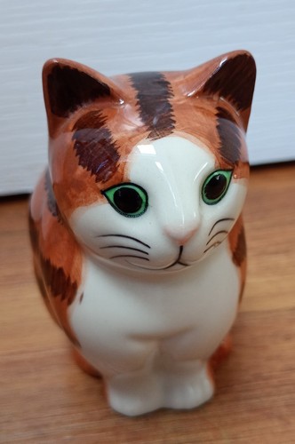 Quail pottery tim cat - "tim", ginger