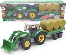  Toyland® Tractor & Trailer Set 1:32 Scale-Diecast-Boys Vehicle Play Toys GREEN
