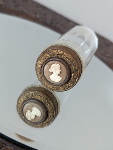 Vintage ribbed glass bottle - ribbed,