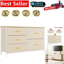 Elegant Beige 5-Drawer Dresser