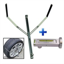 Magnetic Wheel Alignment Camber Caster Gauge + Blackline 'Y' Camber Bar Deal