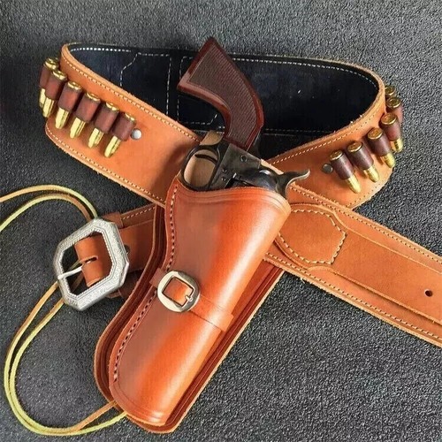 Leather gun holster - belt, 44/45