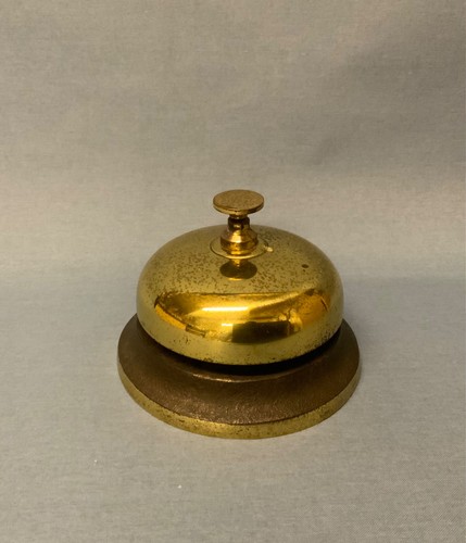Vintage brass push - , button