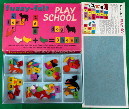 Fuzzy felt play school - felt, vintage