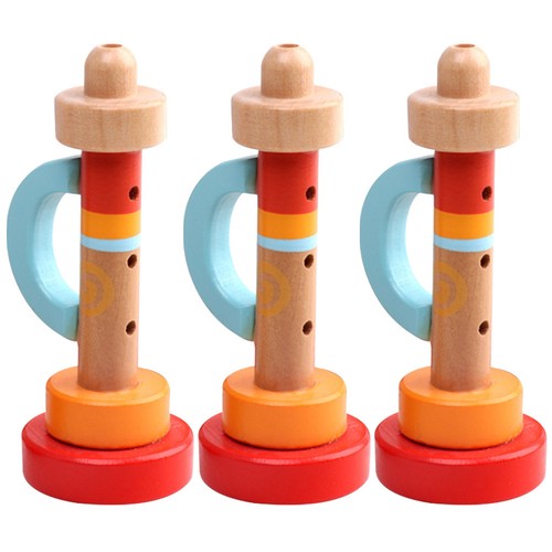 Set wooden kids trumpets - of,