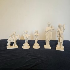 Set of five Parian ware or