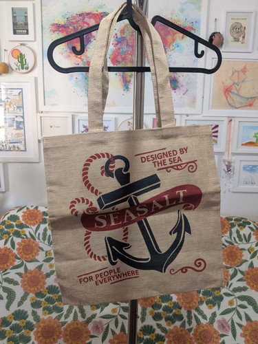 Seasalt cornwall jute tote bag - seasalt,