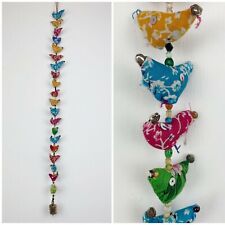 Indian 15 Bird Bell String Hanging Mobile Ethnic Festival Xmas Boho Nomads Wales