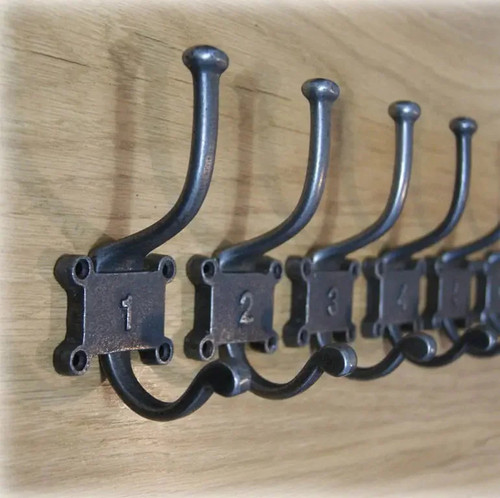 Numbered hooks cast iron - hooks,