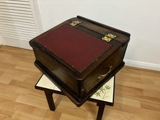 Stunning Vintage Wooden Tabletop Writing Slope Clerk’s Writing Desk With Storage