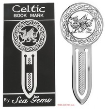 Welsh Dragon Metal Bookmark Y Ddraig Goch 75mm Celtic Book Mark  by Sea Gems