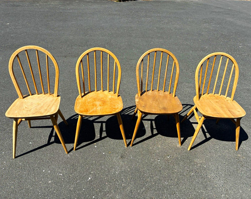Ercol set wooden spindle - ercol,