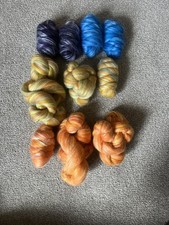 300g Dyed Merino Wool & Tussah