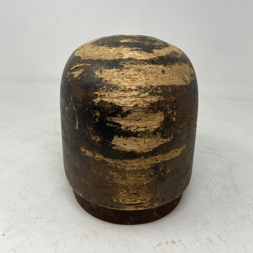 Vintage antique wood hat block - antique,