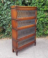 GLOBE WERNICKE 4 TIER STACKING SOLICITORS BOOKCASE