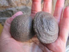 Moqui Marbles Crystal Thunderballs Giant chakras male female Shaman pair 130g