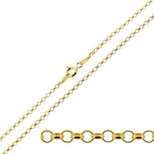 375 9ct Solid Yellow Gold 16 18 20" Inch 1.8mm Belcher Link Chain Necklace