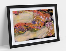 GUSTAV KLIMT, WATER SERPENTS II -FRAMED WALL ART POSTER PAPER PRINT 4 SIZES