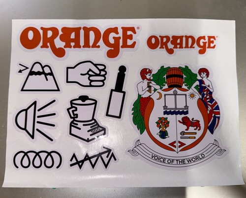 Orange amps sticker decal - amps,
