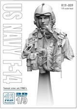 1/9 Bust 1980's USN U.S. NAVY F-14 PILOTS R19-B09  by R2 Miniatures