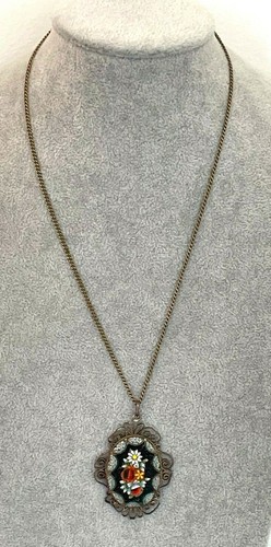 Micro mosaic vintage necklace - mosaic,