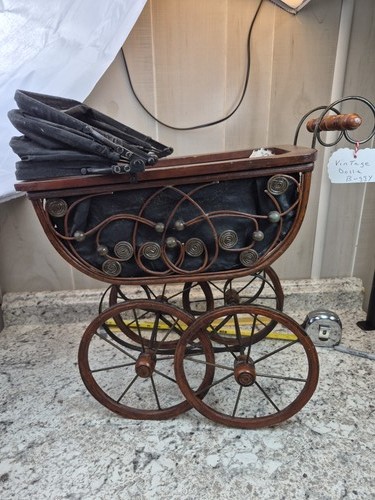 Vintage style doll buggy - vintage,