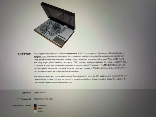 Bang olufsen beogram 6000 - beogram,