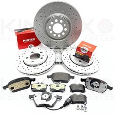 FOR VW GOLF GTI MK4 25TH ANNIVERSARY EDITION DRILLED FRONT REAR BRAKE DISCS PADS