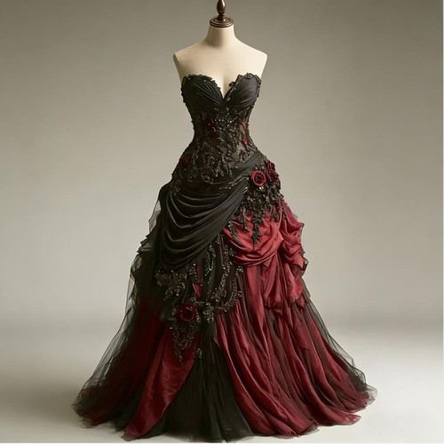 Gothic red and black wedding - red,