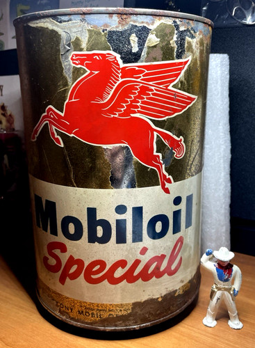 Vintage mobiloil special 5qt - mobiloil,