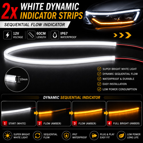 Drl lights with sequential - lights,