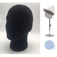 1pc Male Foam Mannequin Head Model Hat Wig Practical Display Stand Rack Black UK