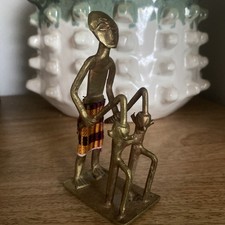African Style Brass Figurine