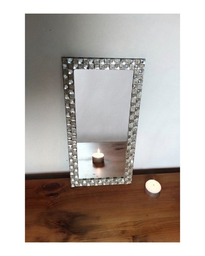 Mirror candle tealight tray - candle,