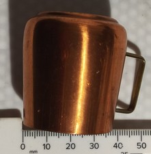 Vintage Copper 1/3 Gill Measuring Cup lined with Handle