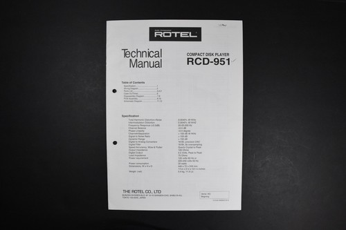 Rotel rcd 951 compact - rcd-951,