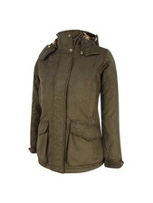 Hoggs of Fife Rannoch Ladies W/P Hunting Jacket Dark Green  Shell fabric in pea