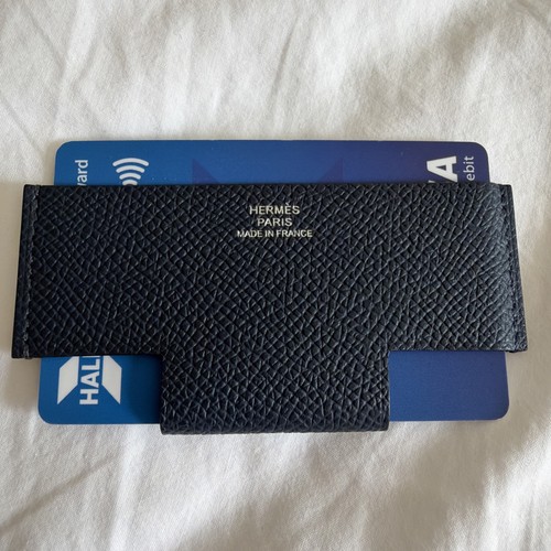 Hermès leather dark - leather, card