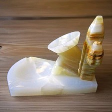 MARBLE ASHTRAY SLEEPING MAN
